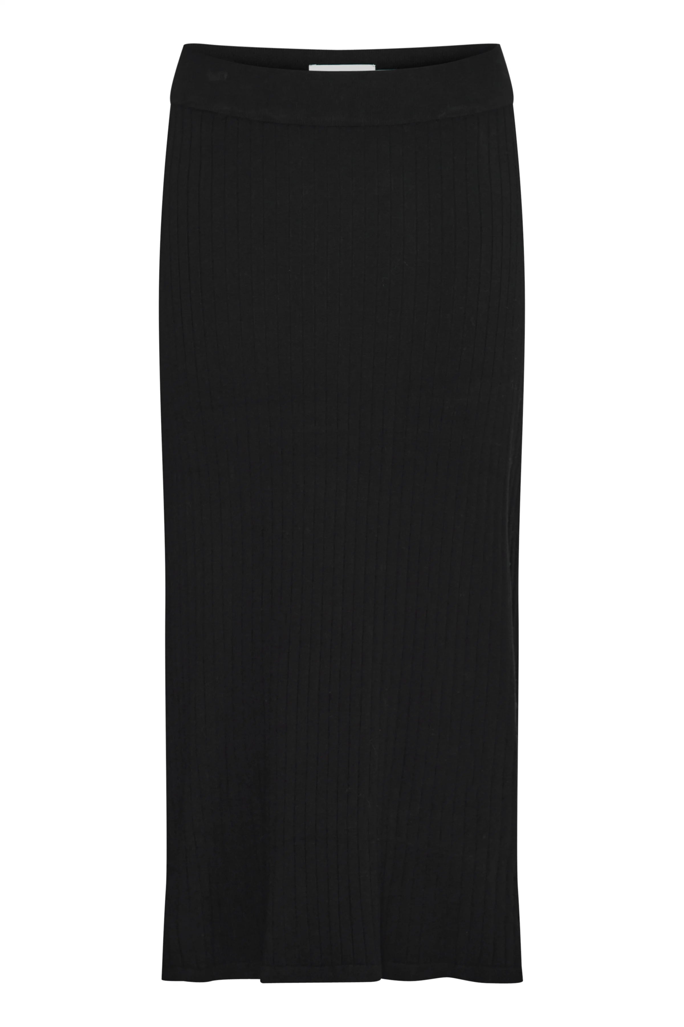 ELEVATED BLACK KNIT MIDI SKIRT Skirt ICHI 