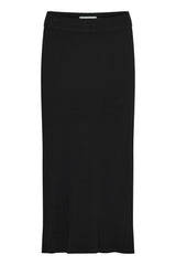 ELEVATED BLACK KNIT MIDI SKIRT Skirt ICHI 