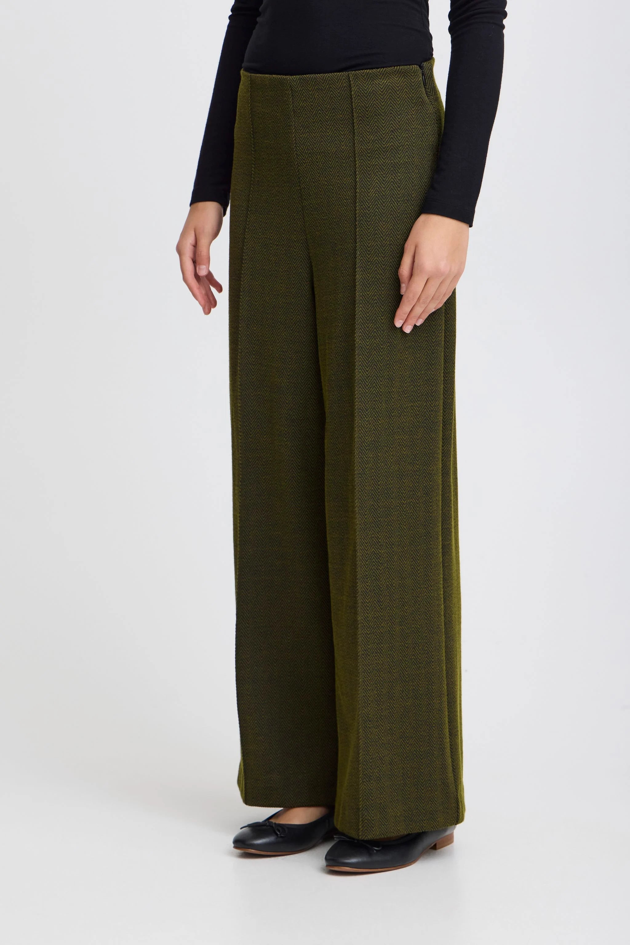 KATE JACQUARD PANT (VERDE) PANT ICHI 