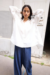 OPEN BACK BUTTON DOWN SHIRT Top ICHI 