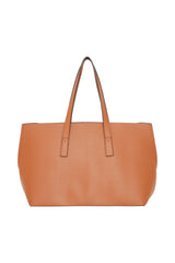 STRUCTURED COGNAC TOTE BAG Accessories ICHI 