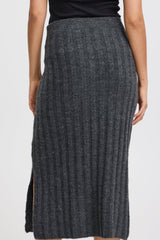 DARK GREY KNIT MIDI SKIRT Skirt B YOUNG 