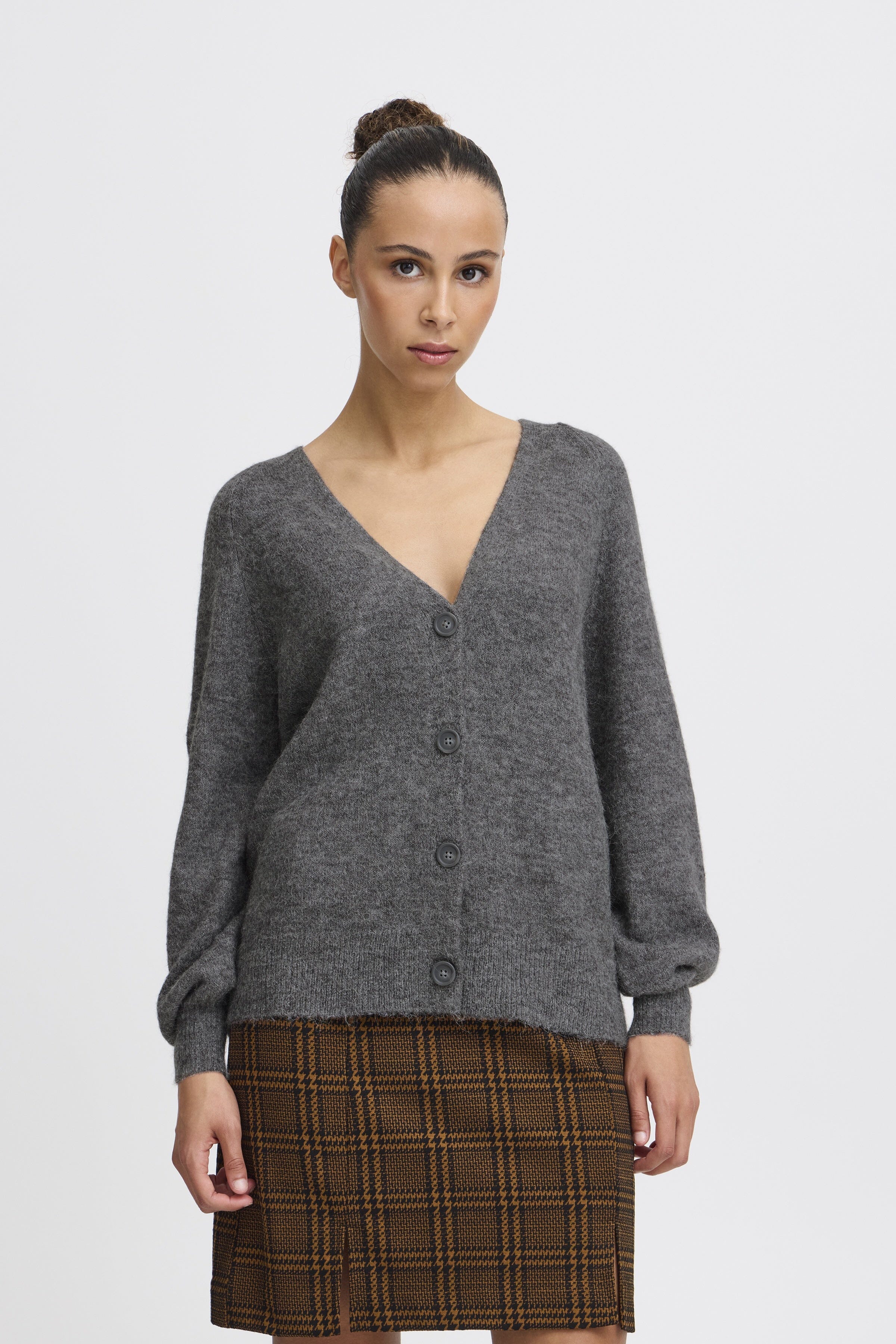 GREY PREP CARDIGAN Cardigan ICHI 