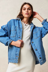 MADISON CITY DENIM JACKET (SOLAR WASH) Jacket FREE PEOPLE 