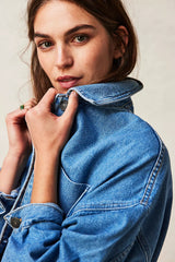 MADISON CITY DENIM JACKET (SOLAR WASH) Jacket FREE PEOPLE 