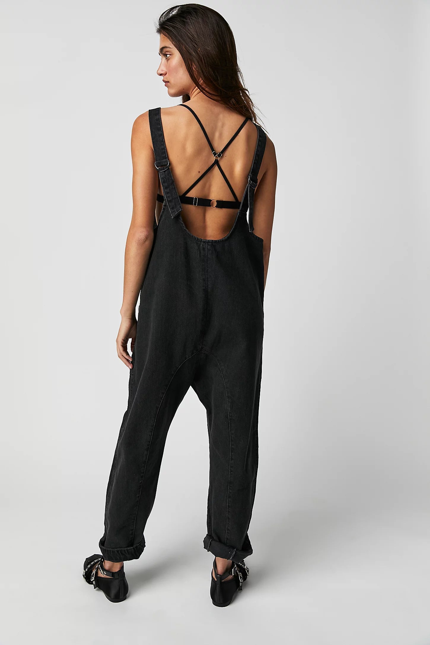 HIGH ROLLER JUMPSUIT (BLACK) PANT FREE PEOPLE 