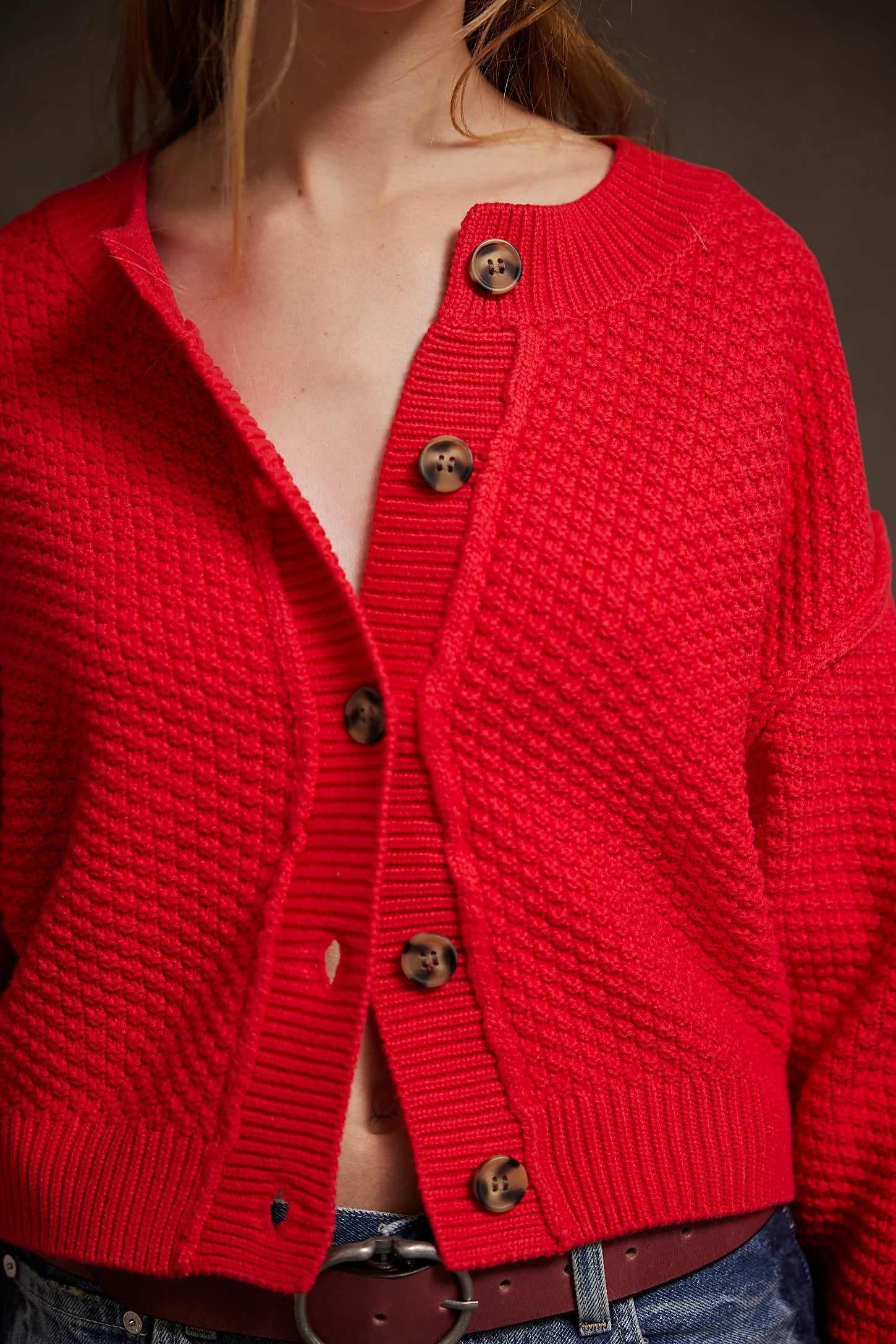 LILA RED CARDI Cardigan FREE PEOPLE 