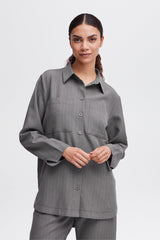 OVERSIZED CASUAL BUTTON DOWN Top B YOUNG 