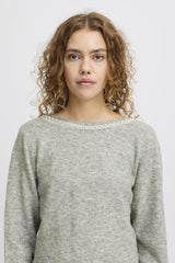 PEARL NECKLINE SWEATER Sweater ICHI 