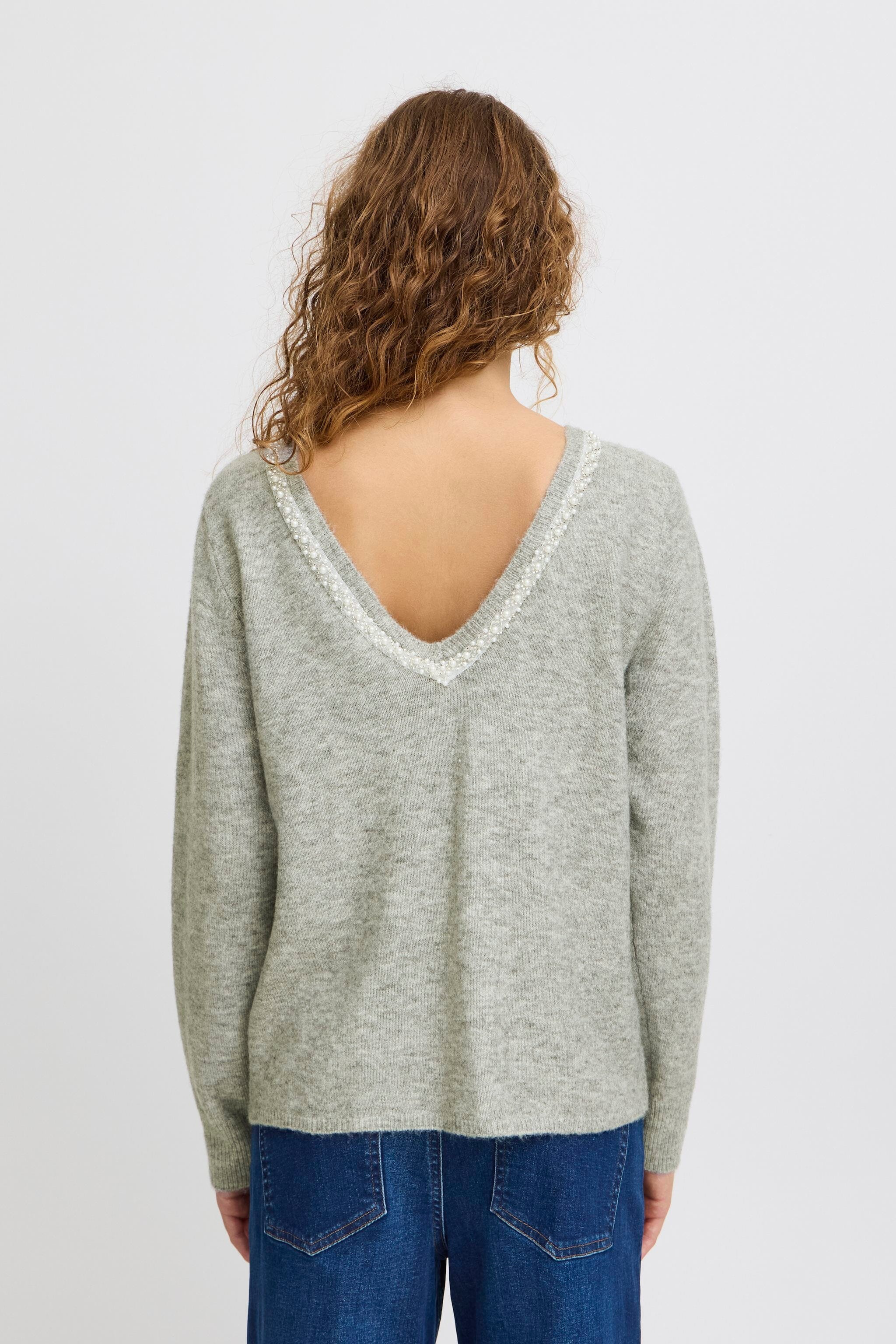 PEARL NECKLINE SWEATER Sweater ICHI 