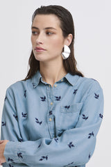 EMBROIDERED DENIM SHIRT Top B YOUNG 