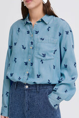 EMBROIDERED DENIM SHIRT Top B YOUNG 