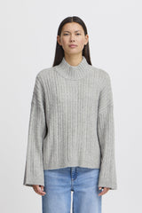 GREY CABLE KNIT TURTLENECK SWEATER Sweater Not specified 