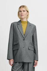 RELAXED FIT GREY BLAZER Blazer ICHI 