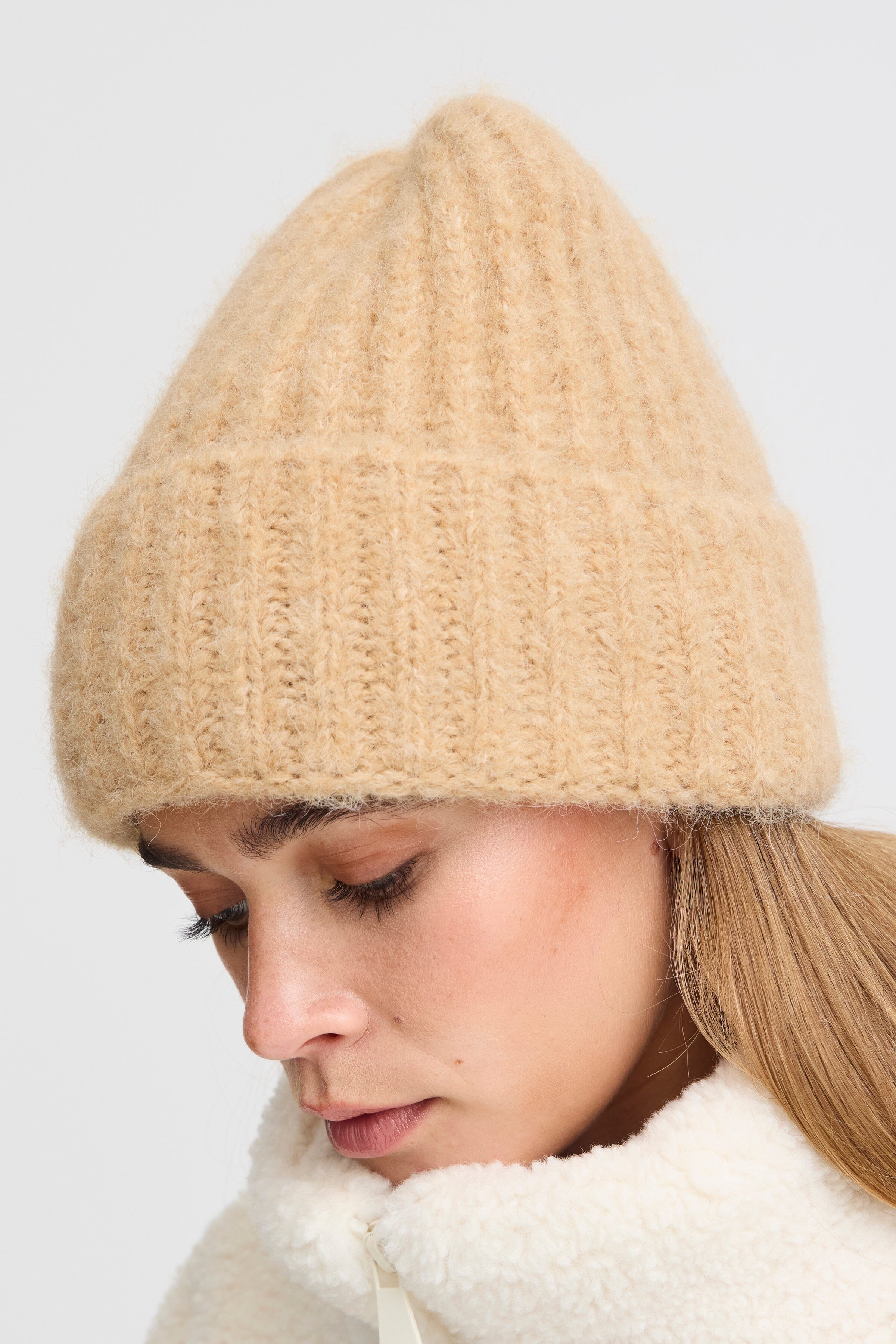 SOLENE OATMEAL BEANIE Accessories ICHI 