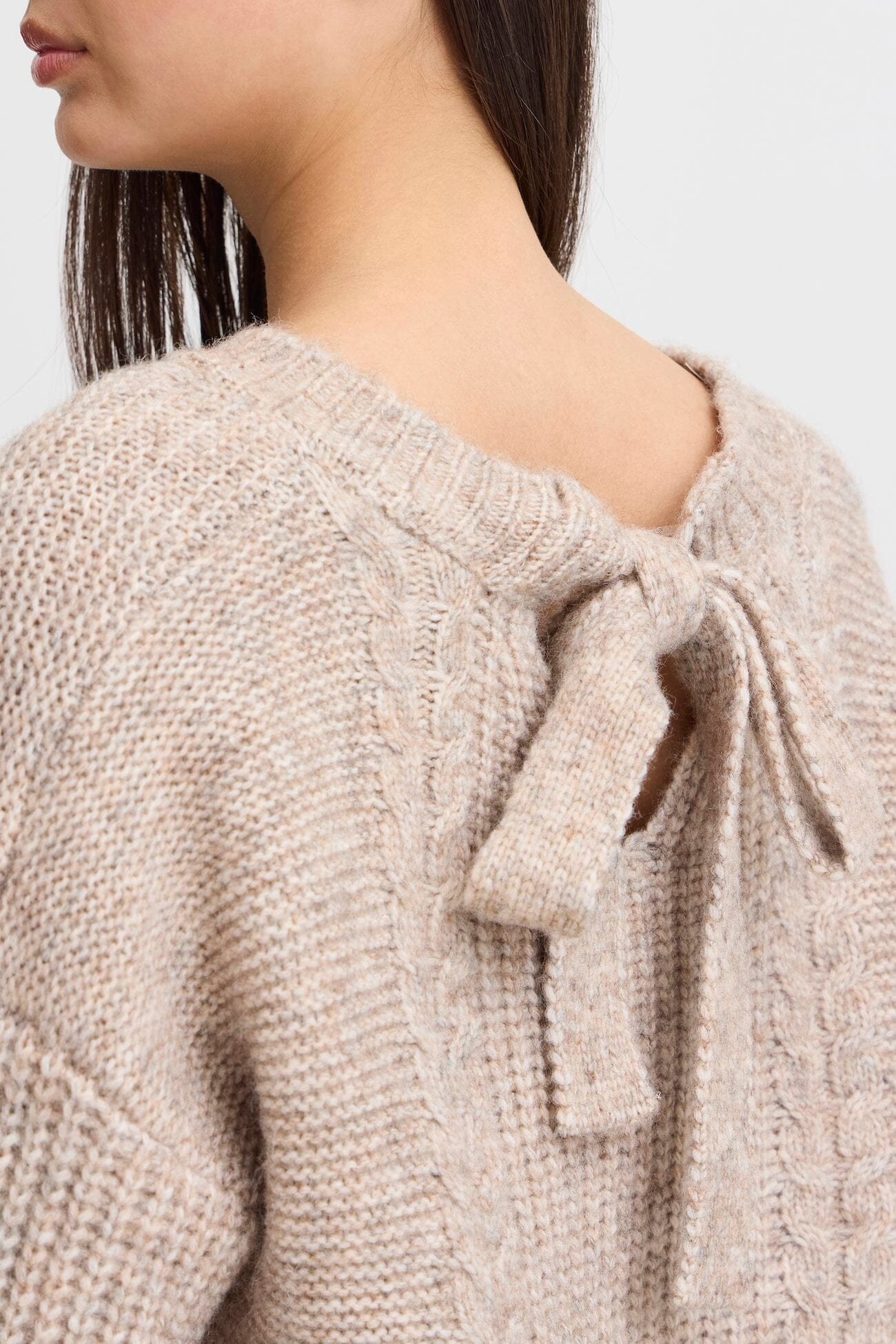 TIE BACK KNIT SWEATER Sweater ICHI 