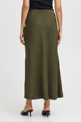 OLIVE SILKY MIDI SKIRT Skirt B YOUNG 