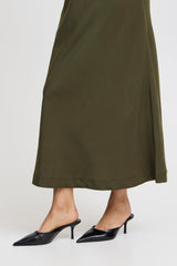 OLIVE SILKY MIDI SKIRT Skirt B YOUNG 