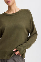 OLIVE OVERSIZED CREWNECK SWEATER Sweater B YOUNG 