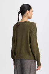 OLIVE OVERSIZED CREWNECK SWEATER Sweater B YOUNG 