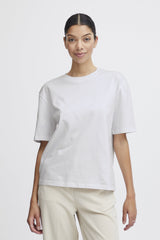 WHITE STRUCTURED TEE Top B YOUNG 