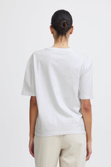 WHITE STRUCTURED TEE Top B YOUNG 