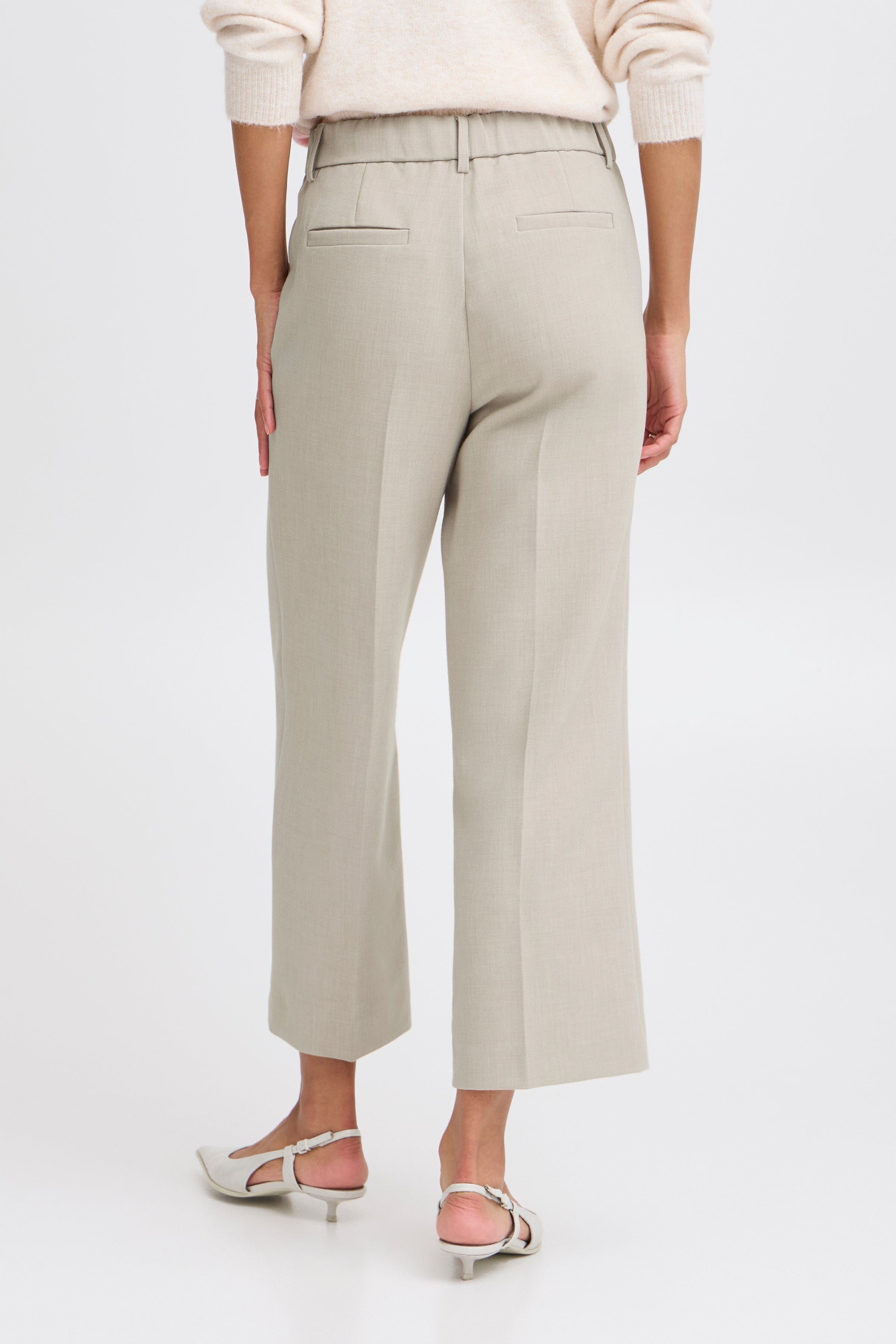 CROPPED BEIGE TROUSER PANT B YOUNG 