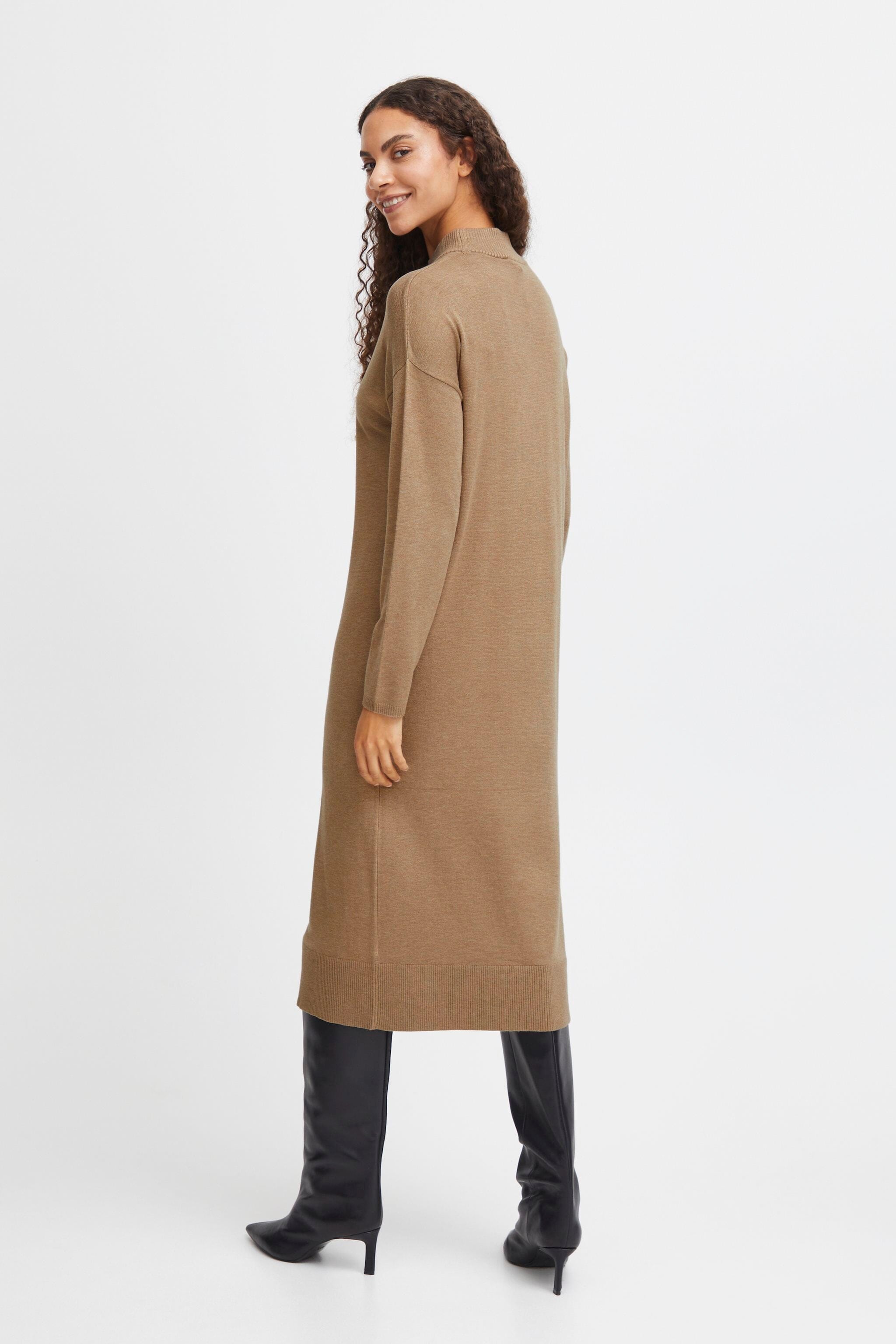 ELEVATED CAMEL SWEATER DRESS Dress B YOUNG 