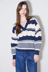 MONTAUK KNIT VNECK SWEATER Sweater ICHI 