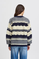 MONTAUK KNIT VNECK SWEATER Sweater ICHI 