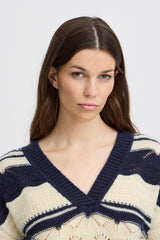 MONTAUK KNIT VNECK SWEATER Sweater ICHI 