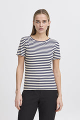 CELLA FITTED STRIPE TEE Top ICHI 