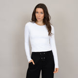 ROXI WHITE SMOOTHING LONG SLEEVE Top SECOND SKIN 