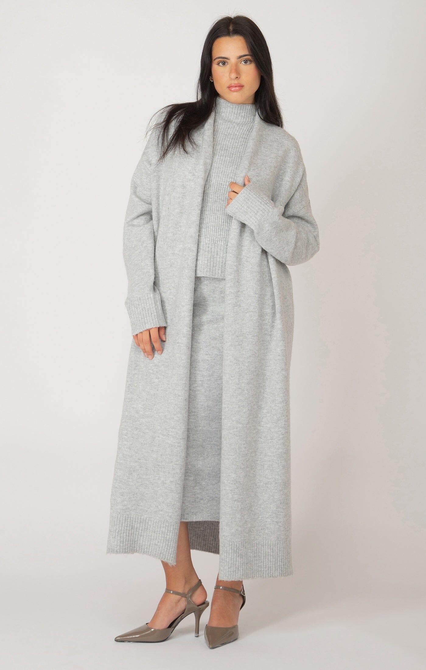 OVERSIZED GREY COZY MAXI CARDIGAN Cardigan Dex 