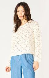 CREAM CROCHET SWEATER Sweater Dex 