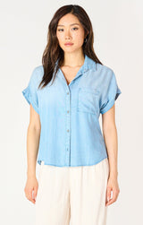 SHORT SLEEVE LIGHT CHAMBRAY SHIRT Top Dex 