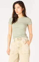 SAGE RIBBED TEE Top Dex 