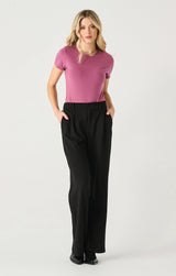 WIDE LEG PONTE OFFICE TROUSER PANT Dex 