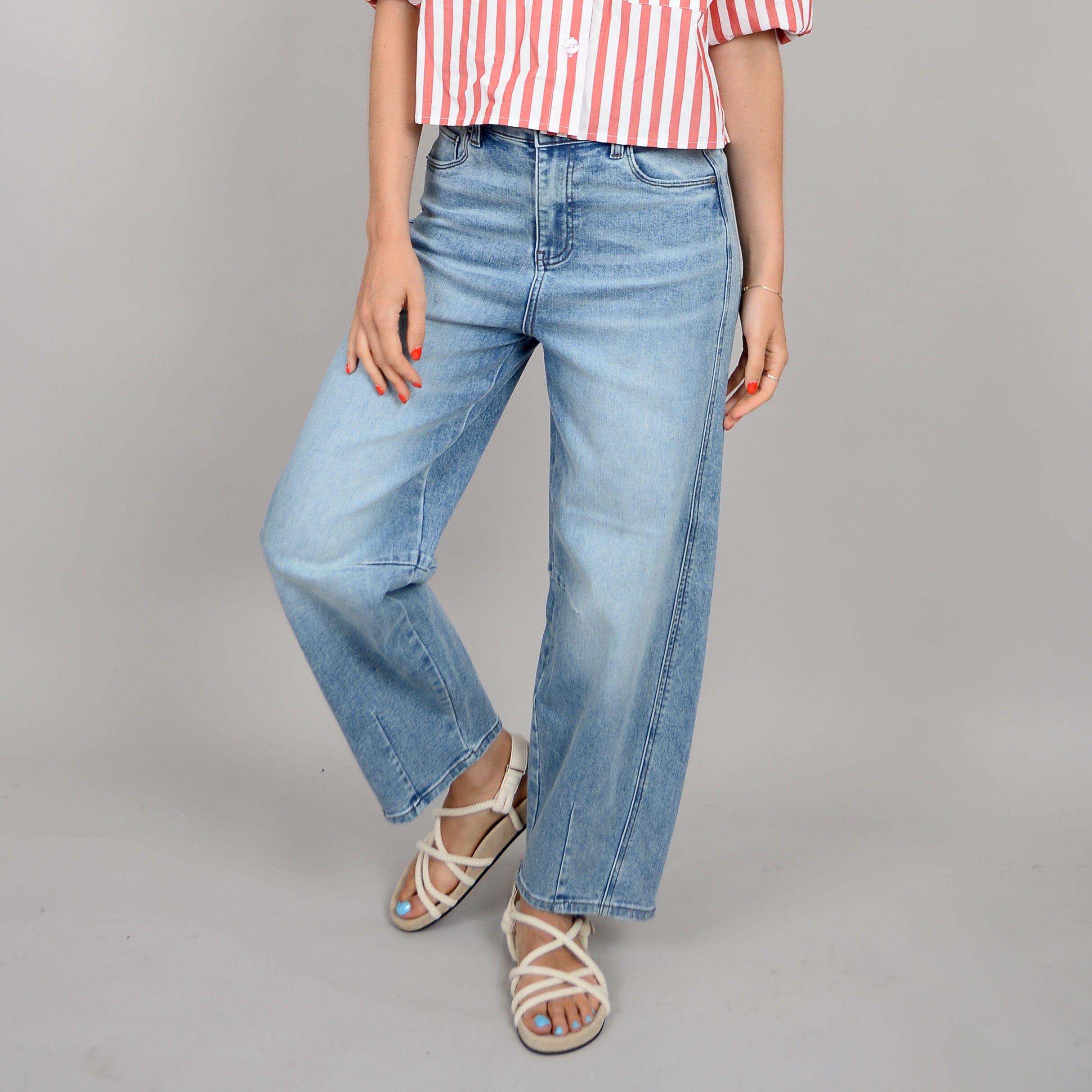 LIGHT WASH BARREL JEANS DENIM RD STYLE 