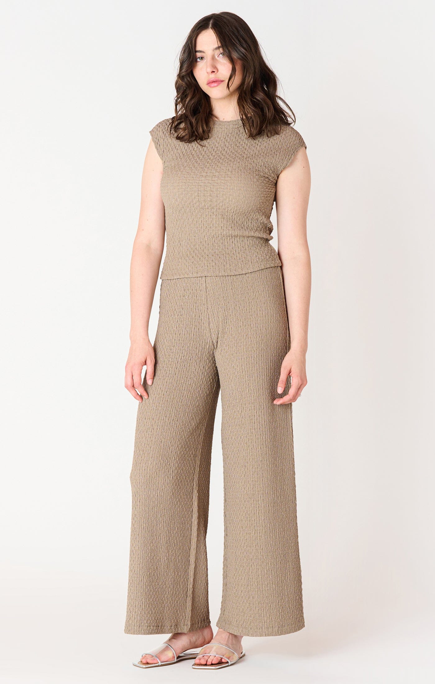 TEXTURED WIDE LEG PANT PANT Dex 